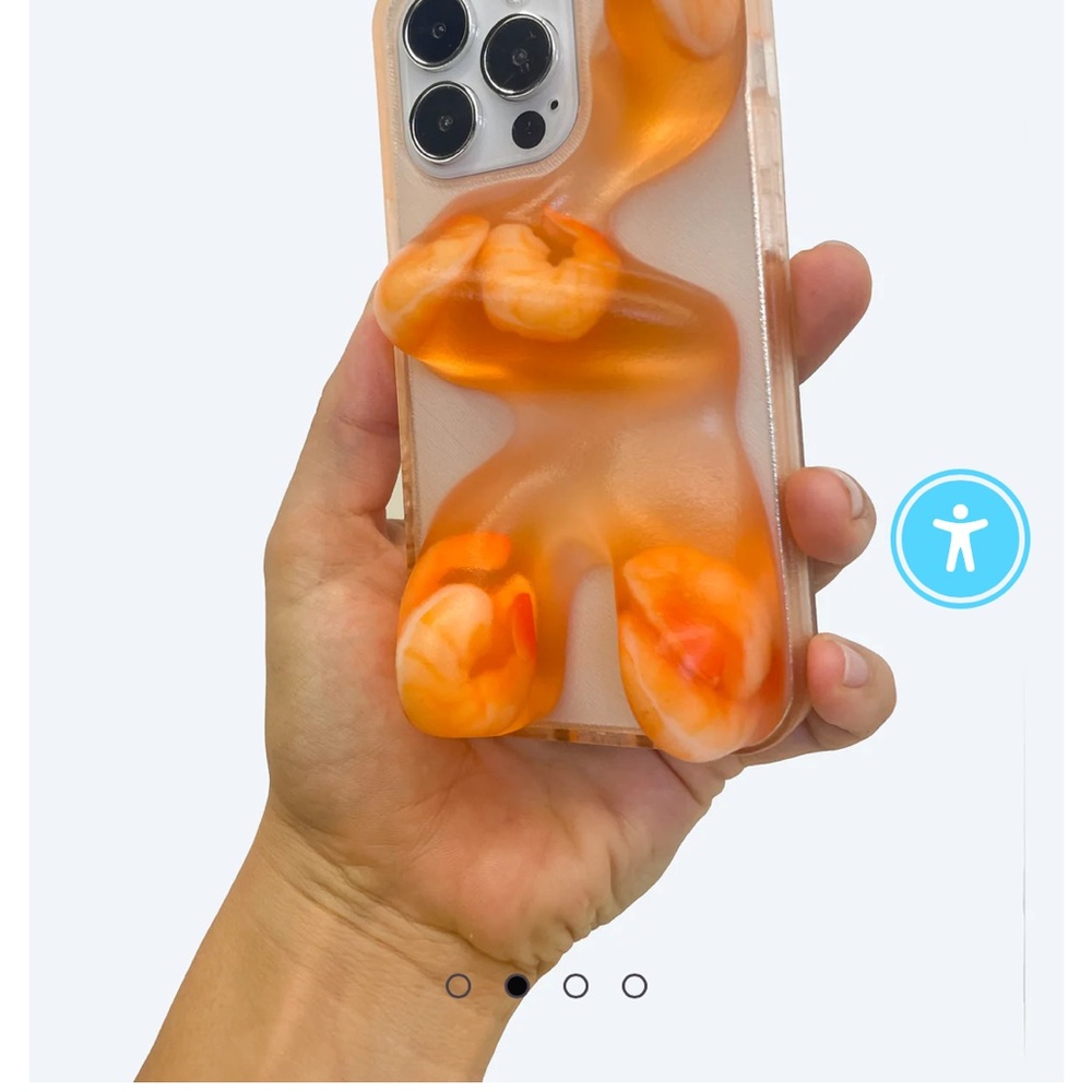 Vibrant Orange Shrimp iPhone 13 Case with Unique Design